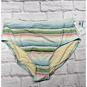 NWT Jantzen Smoothing Controlling UPF 50 Swim Bikini  Tankini Bottom Stripe 16